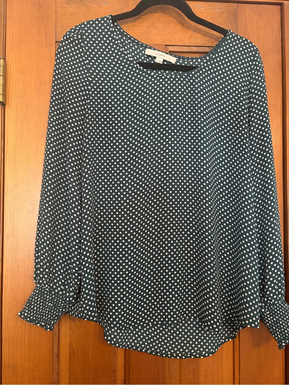LOFT Teal Polka Dot Women's Blouse